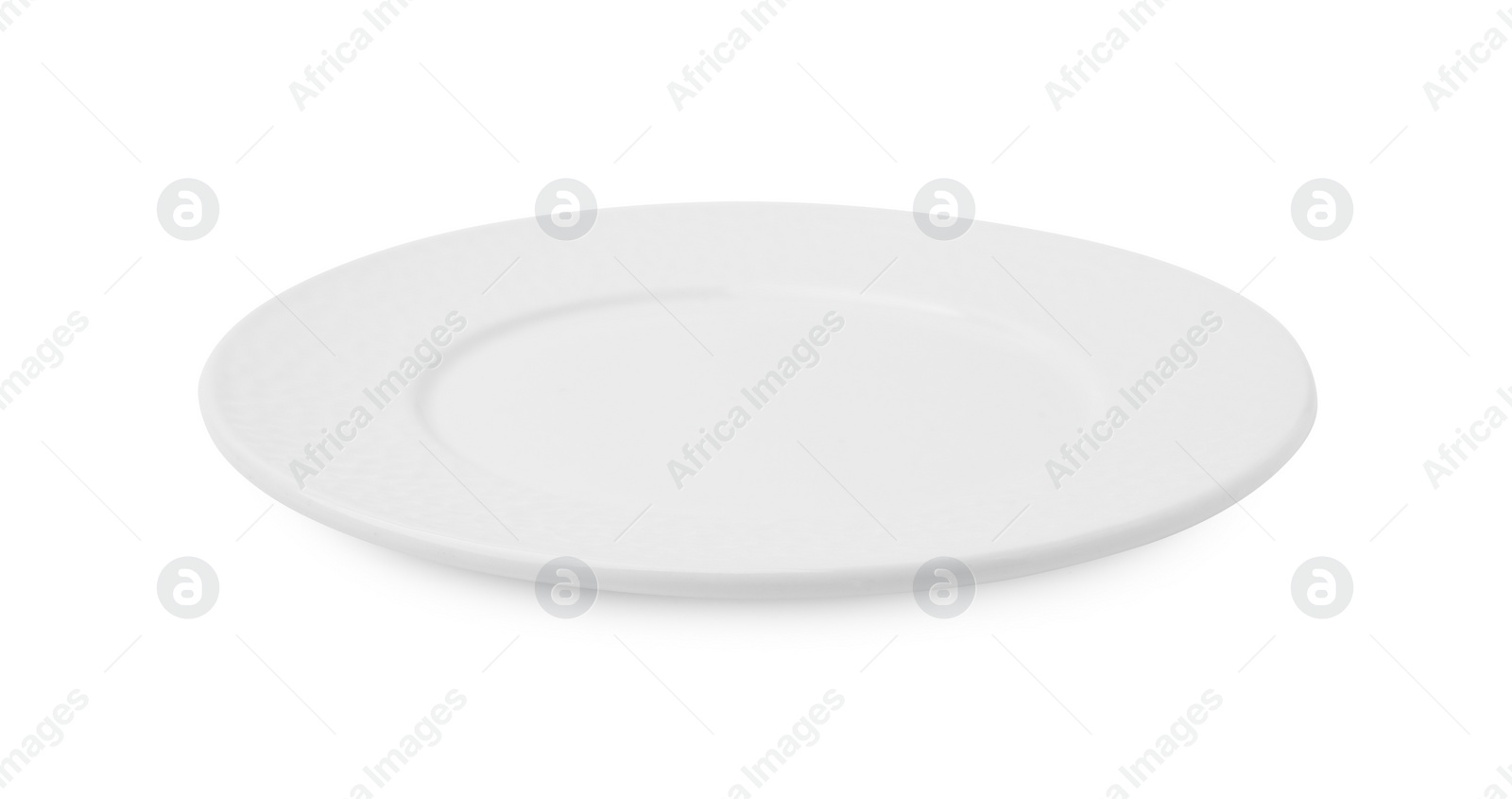 Photo of One ceramic plate isolated on white. Cooking utensil