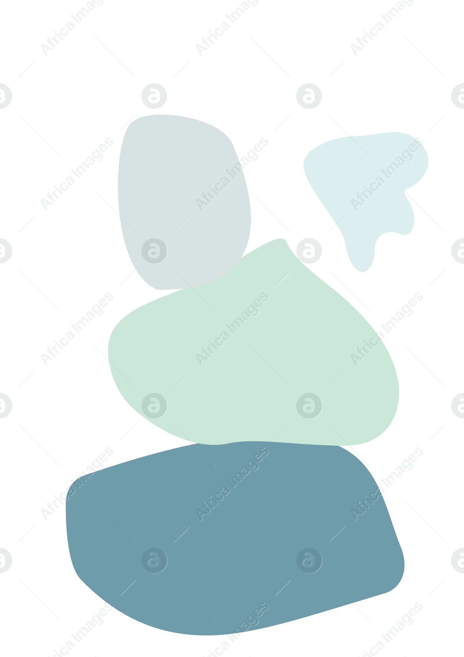 Illustration of Beautiful image with abstract shapes in different colors