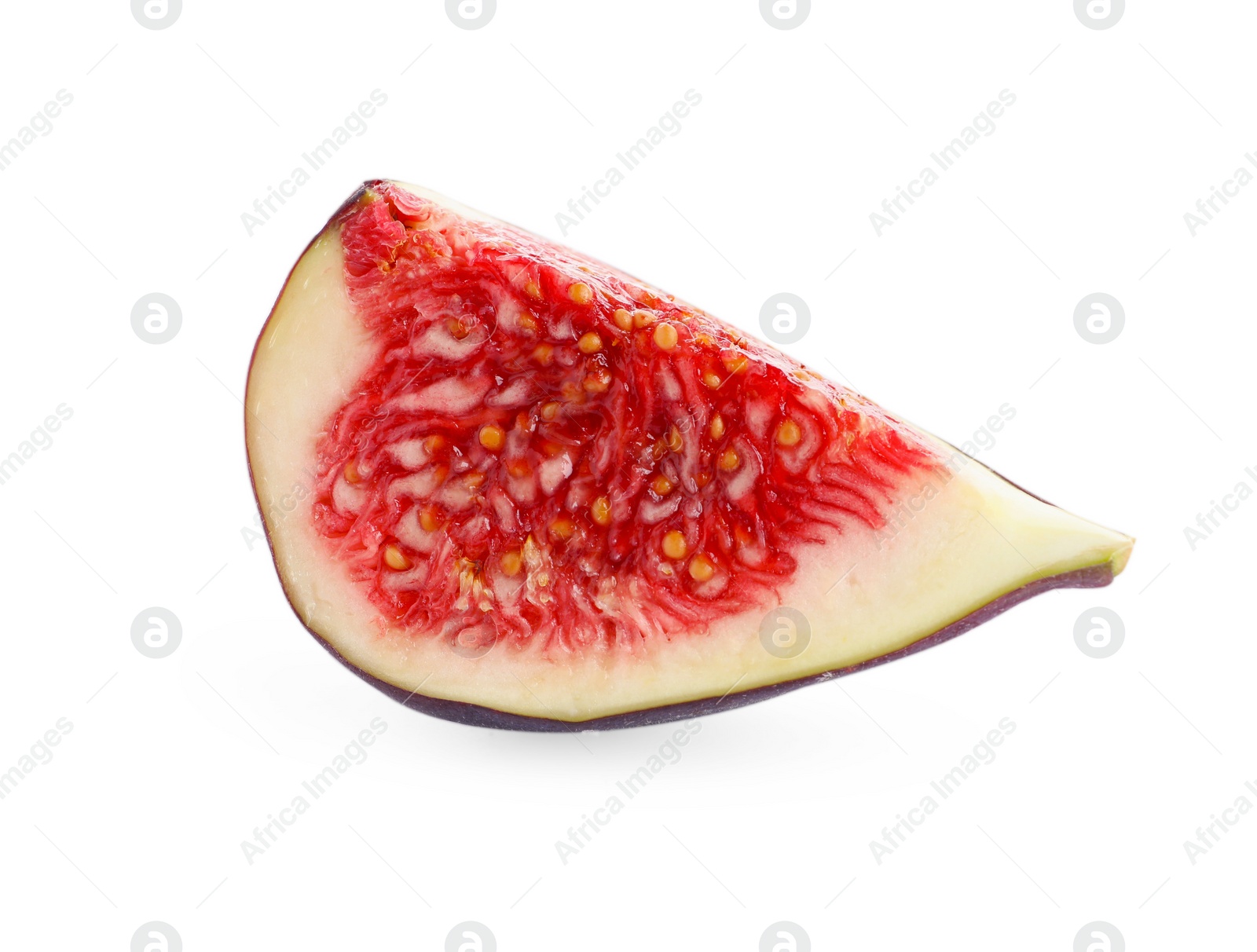 Photo of Piece of fresh fig isolated on white