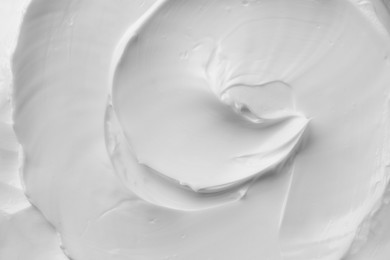 Photo of Texture of natural face cream, top view