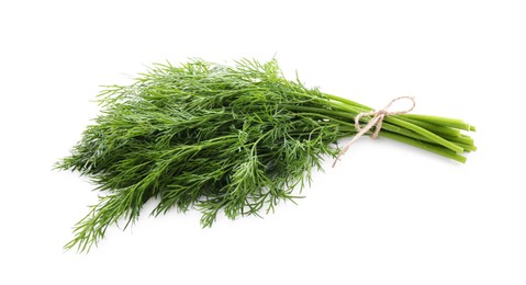 Bunch of fresh green dill isolated on white