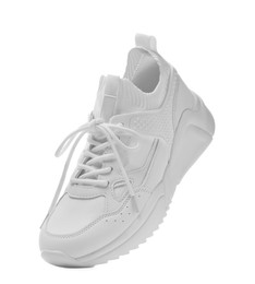 One stylish new sneaker isolated on white