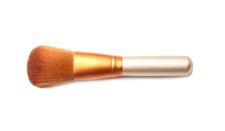 Photo of Makeup brush of professional artist on white background