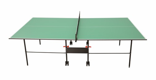 Image of Green ping pong table isolated on white