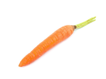 Photo of Fresh ripe juicy carrot isolated on white
