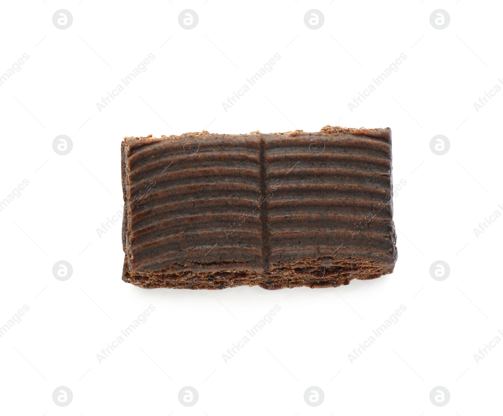 Photo of Piece of hematogen bar isolated on white, top view