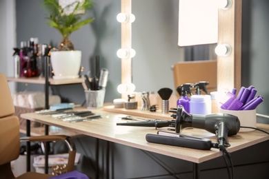 Photo of Hairdresser's workplace in salon