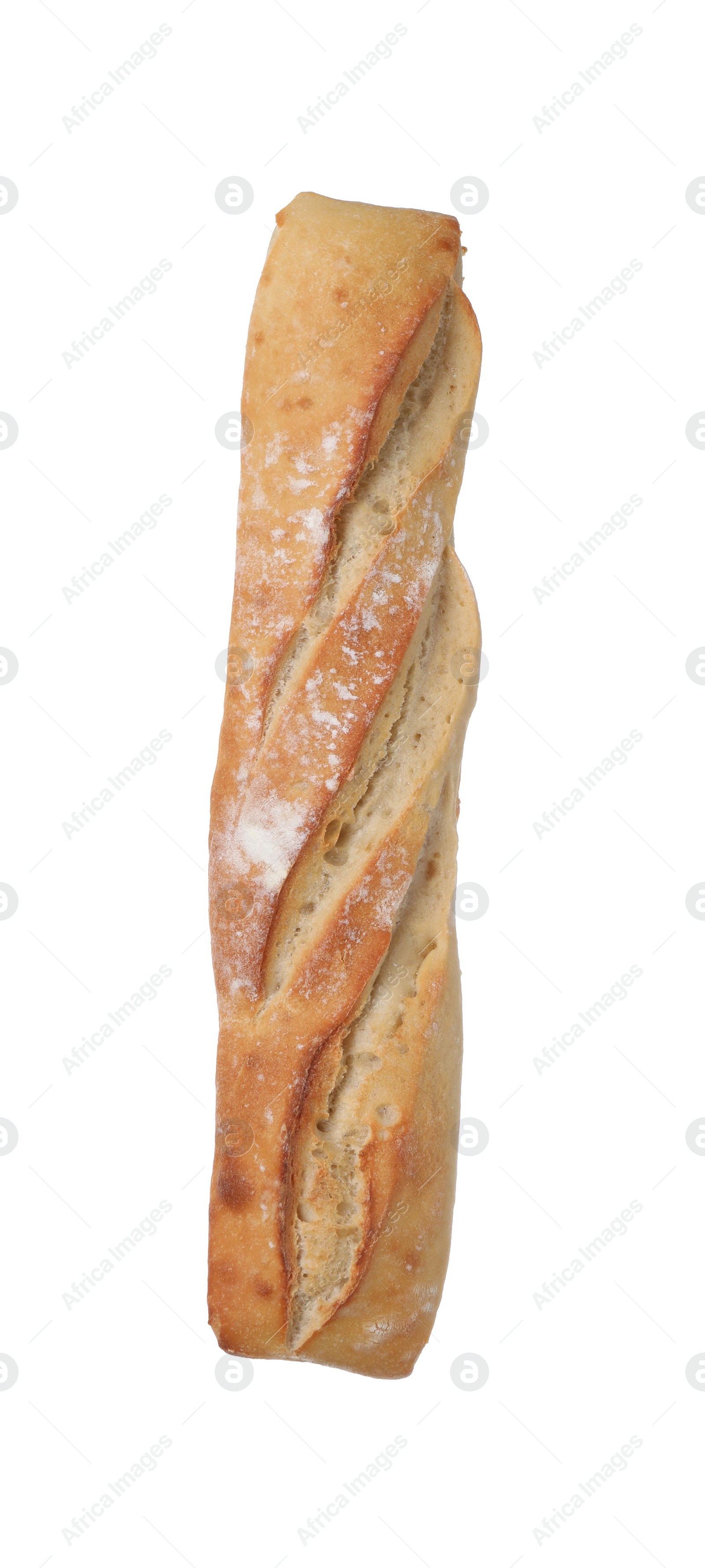 Photo of Tasty baguette isolated on white. Fresh bread