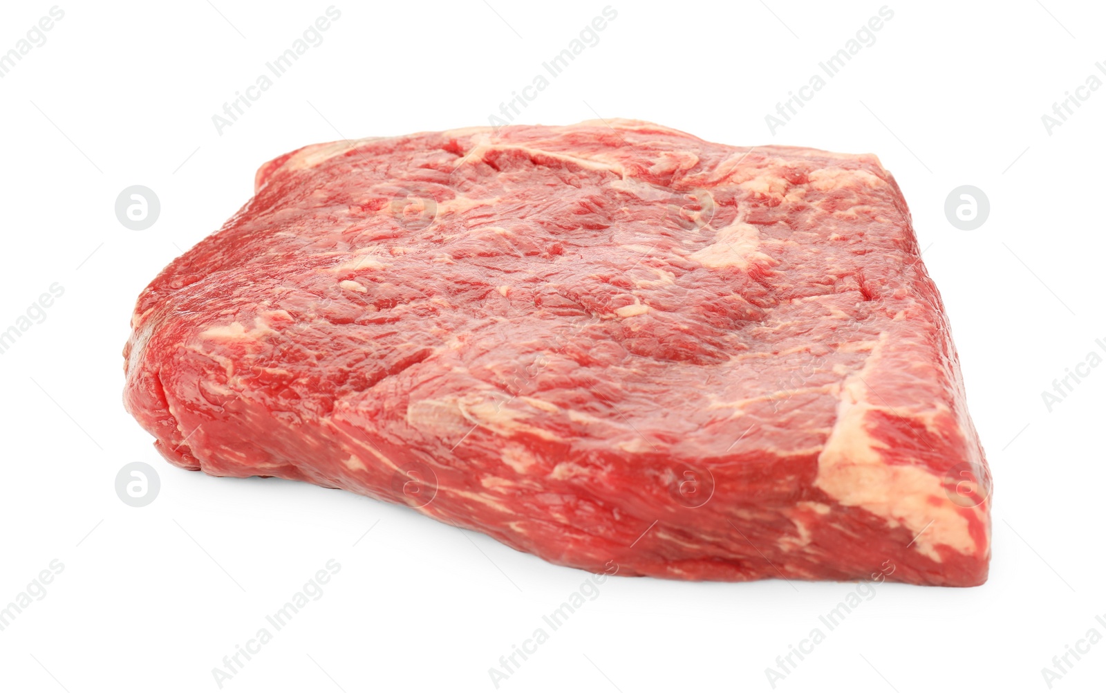 Photo of Fresh raw beef cut isolated on white