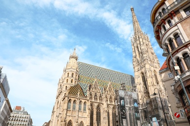 VIENNA, AUSTRIA - APRIL 26, 2019: View of St. Stephen's Cathedral