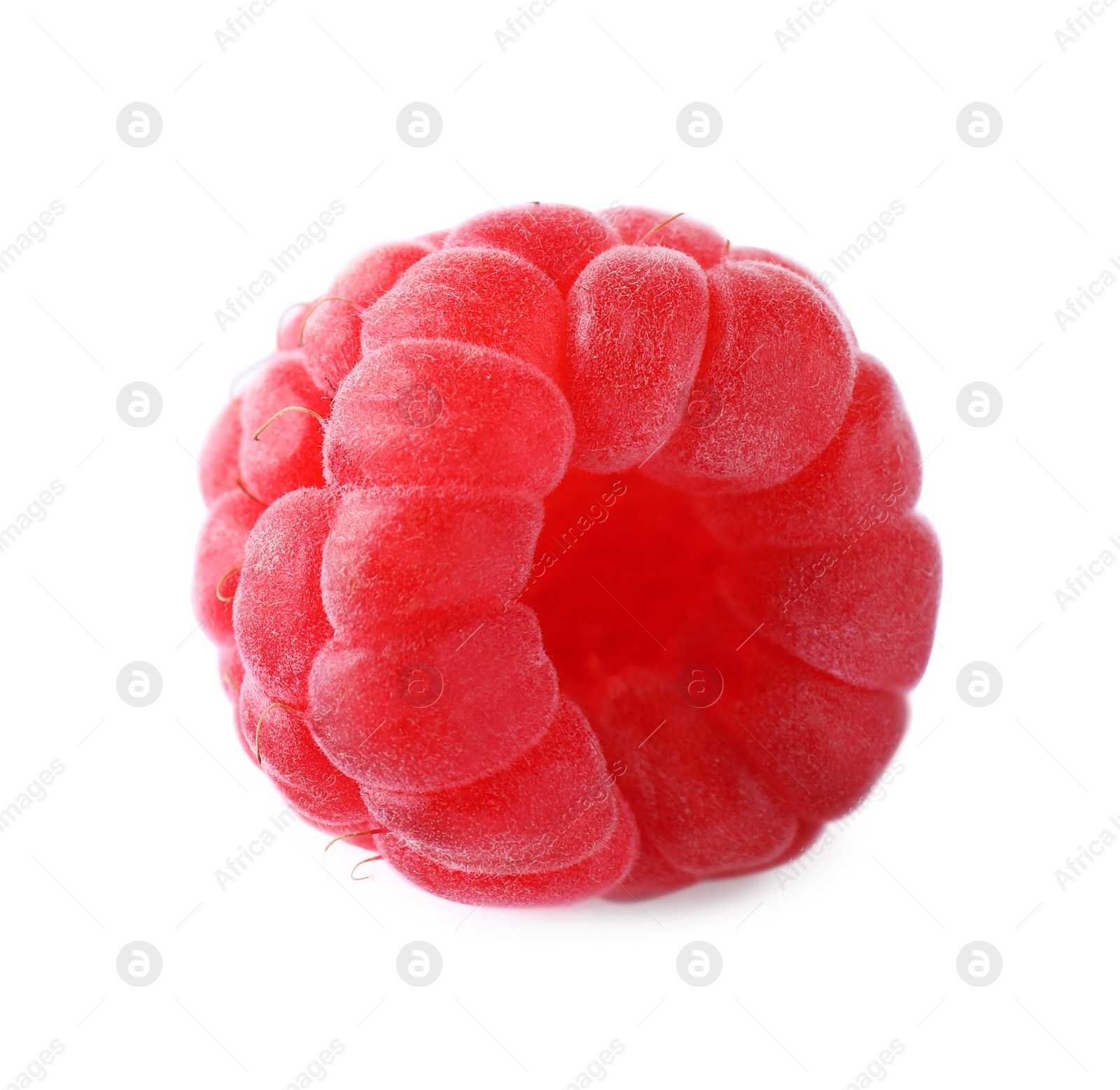 Photo of Delicious sweet ripe raspberry isolated on white