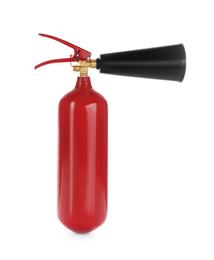 Fire extinguisher on white background. Safety equipment