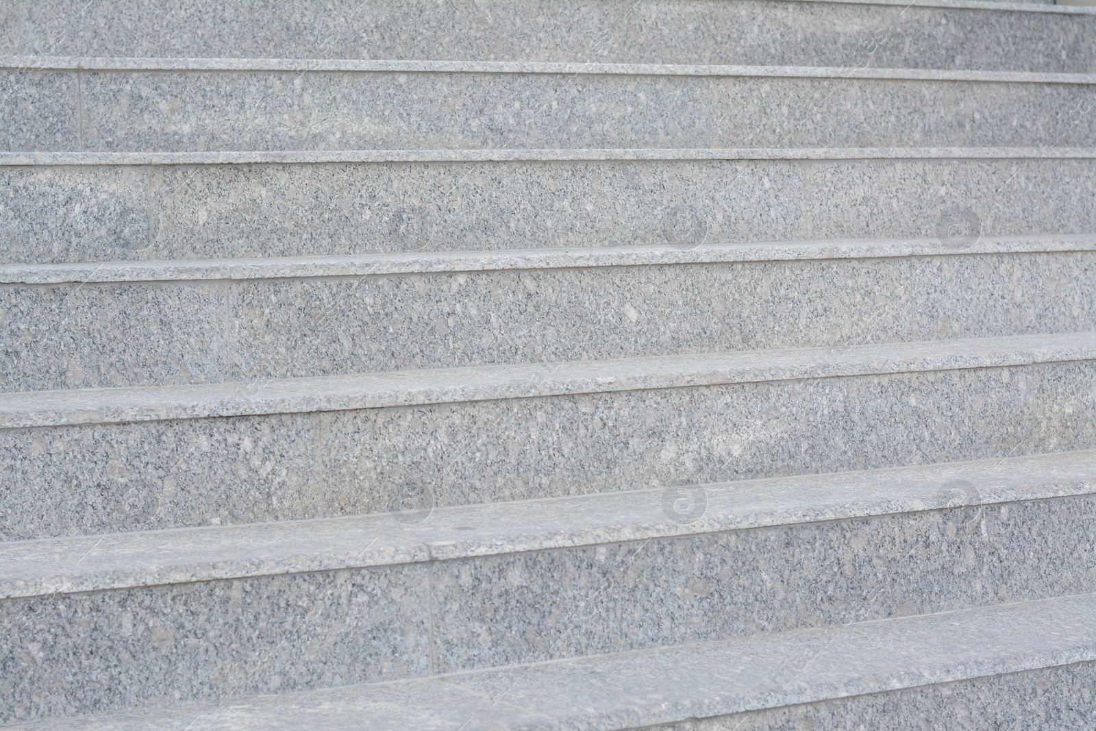 Photo of View of empty grey staircase outdoors, closeup