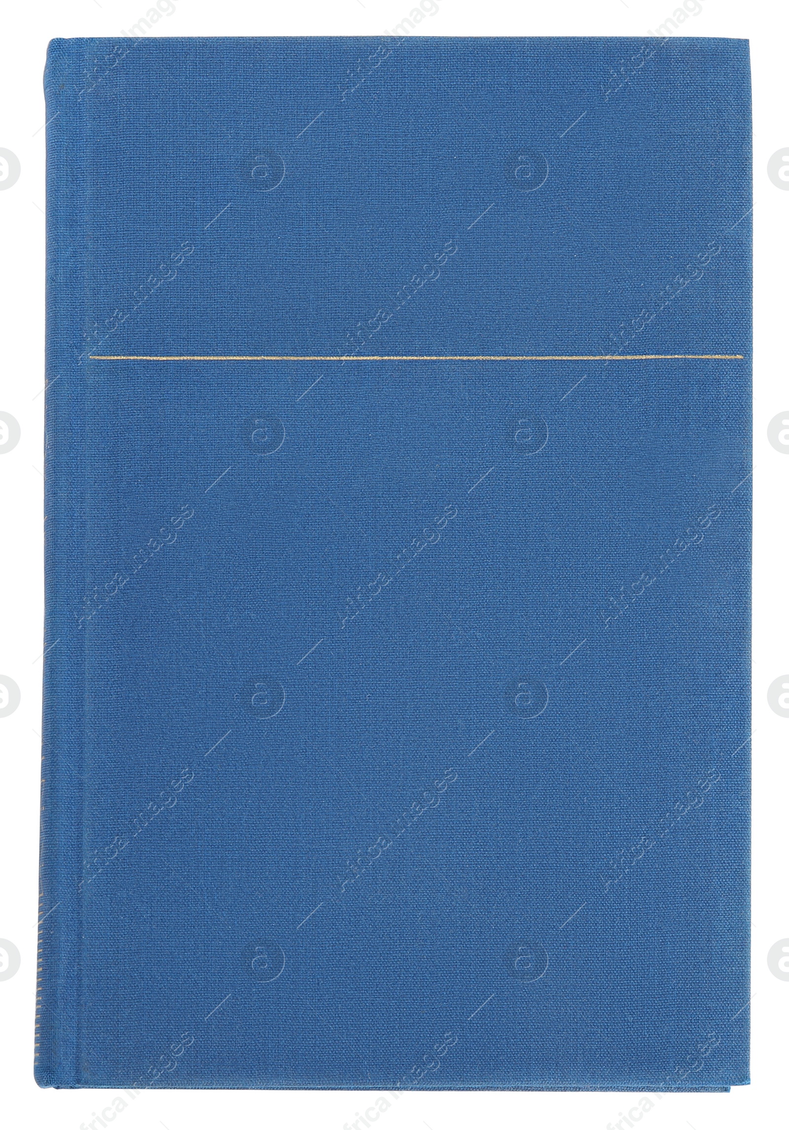 Photo of Closed color hardcover book isolated on white, top view