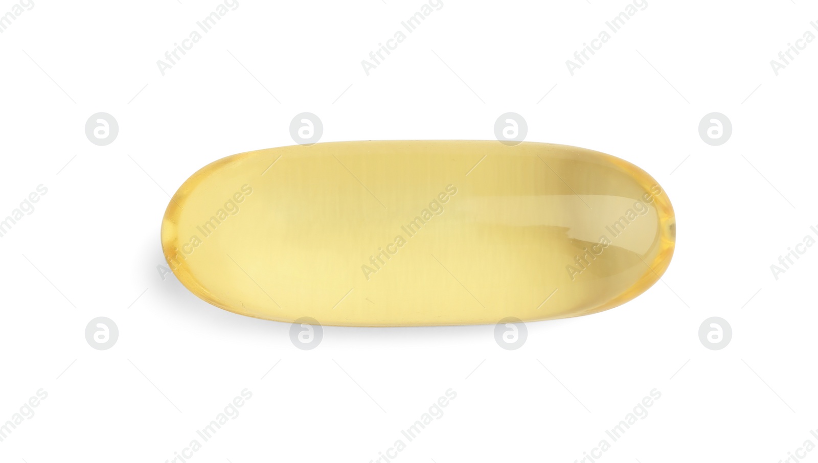 Photo of One pill isolated on white, top view