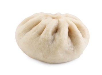 Delicious bao bun (baozi) isolated on white
