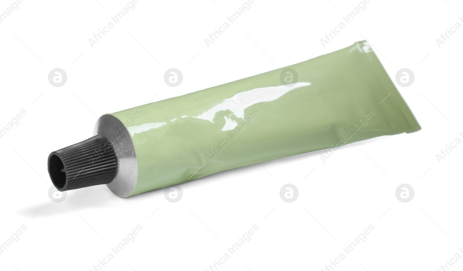 Photo of Tube of hand cream isolated on white