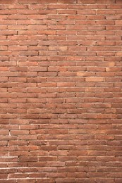 Photo of Texture of old red brick wall as background