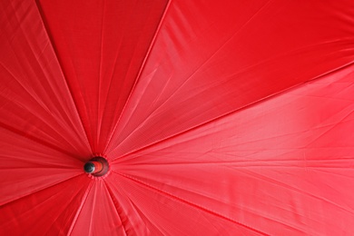 Photo of Color umbrella as background, closeup view