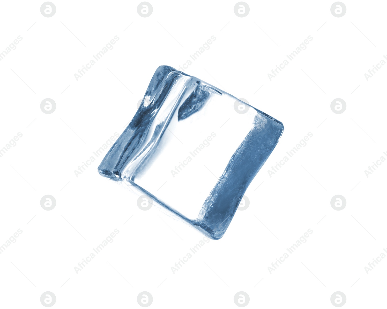 Photo of Crystal clear ice cube isolated on white