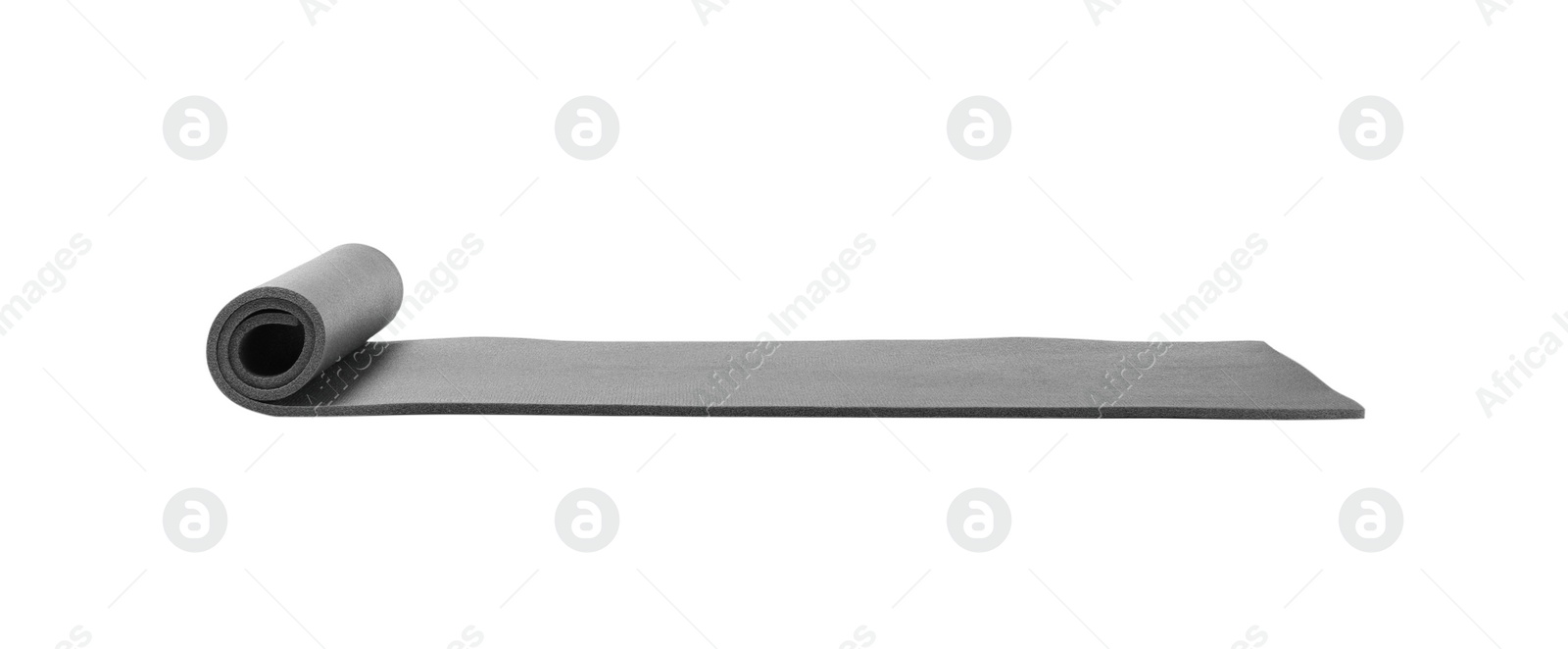 Photo of Soft grey camping mat isolated on white