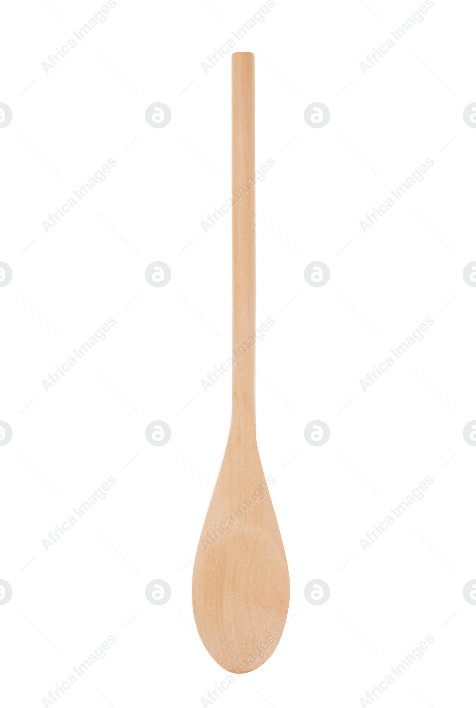 Photo of Wooden spoon isolated on white. Kitchen utensil