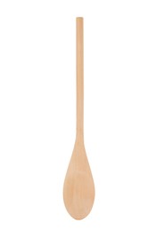 Photo of Wooden spoon isolated on white. Kitchen utensil