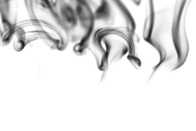 Image of Texture of black smoke on white background