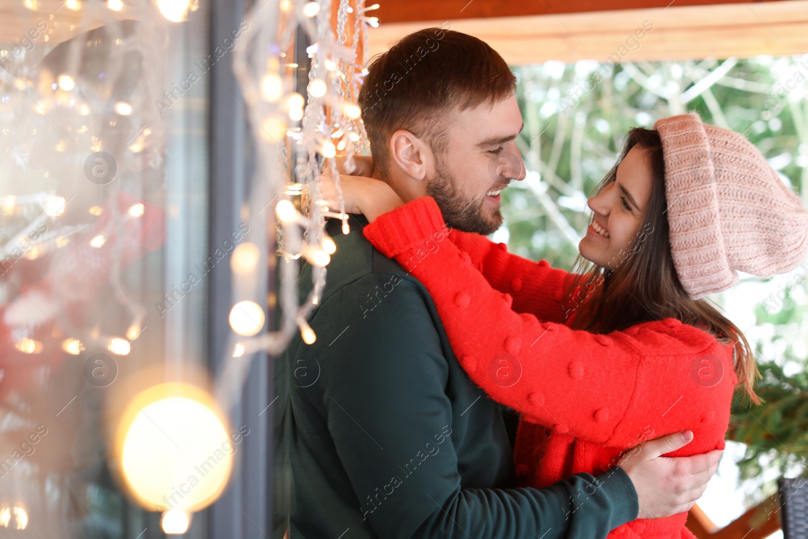 Photo of Happy couple spending time together during winter vacation