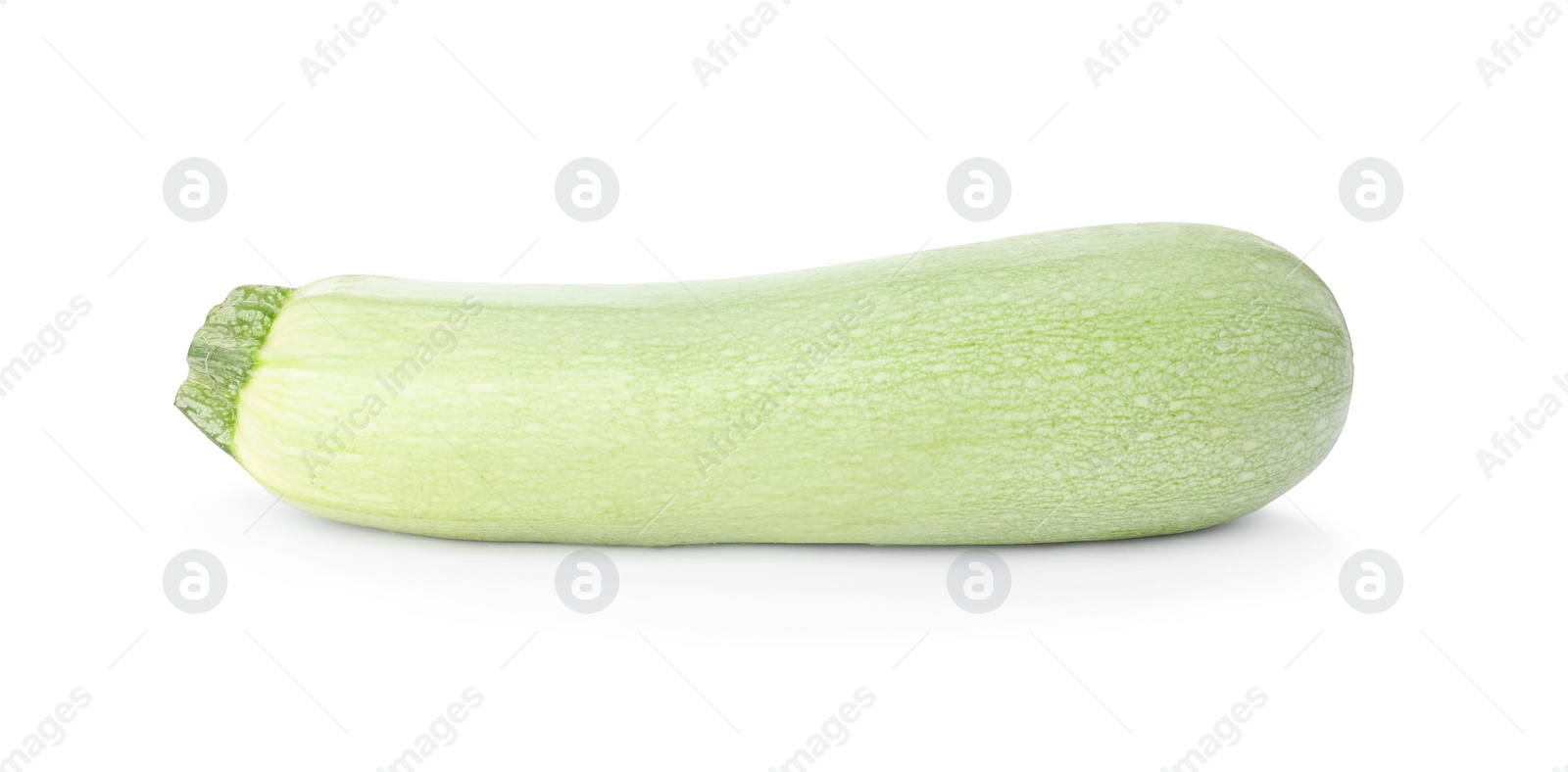 Photo of Raw green ripe zucchini isolated on white