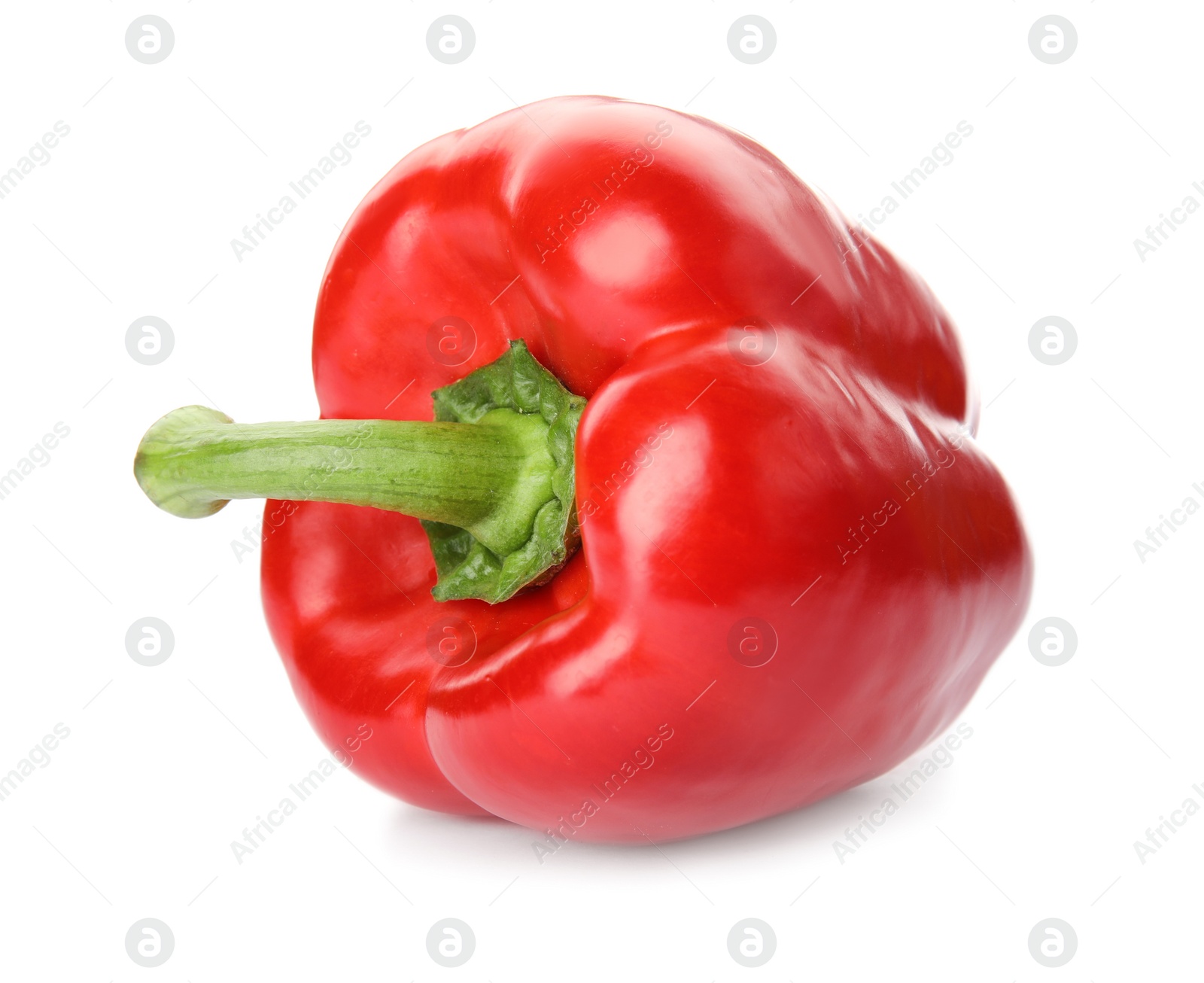 Photo of Raw ripe paprika pepper on white background