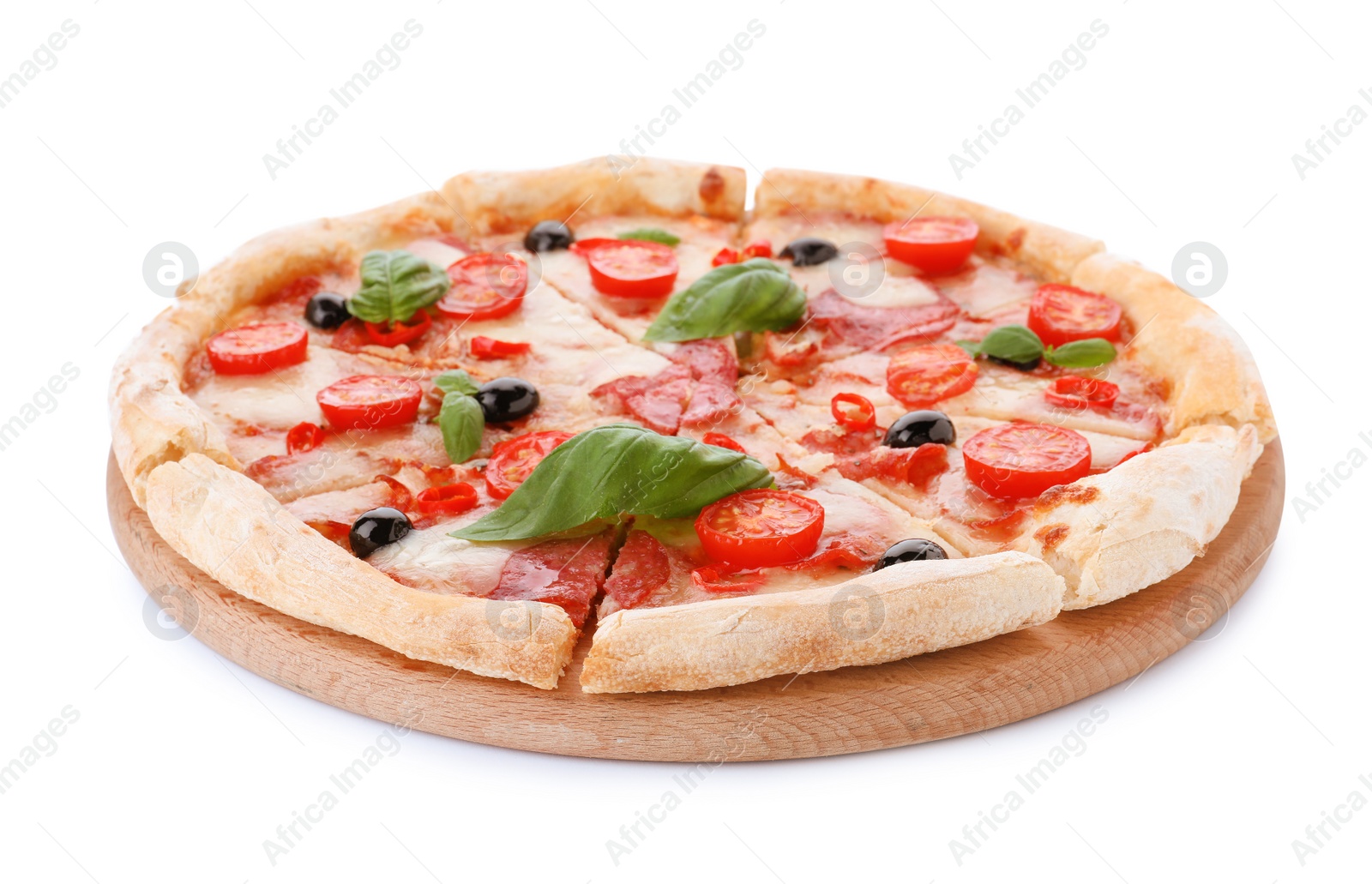 Photo of Hot delicious pizza Diablo isolated on white