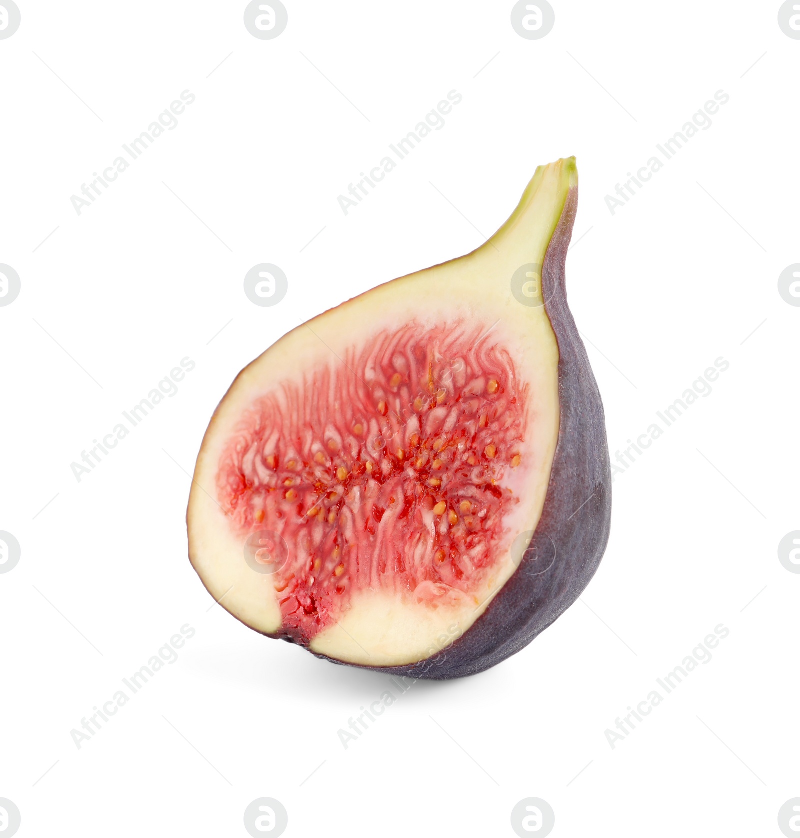 Photo of Half of fresh fig isolated on white