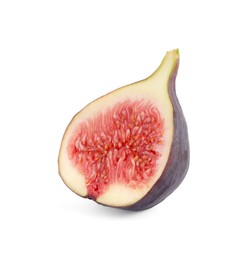 Photo of Half of fresh fig isolated on white