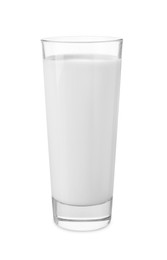 Photo of Glass of fresh milk isolated on white