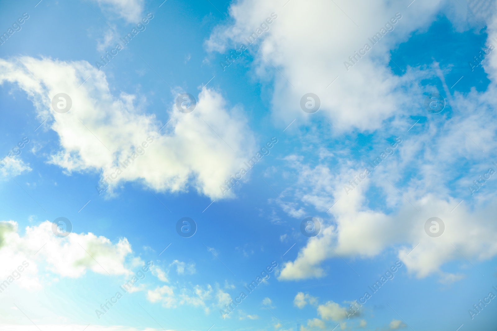 Photo of Beautiful blue sky with clouds on sunny day