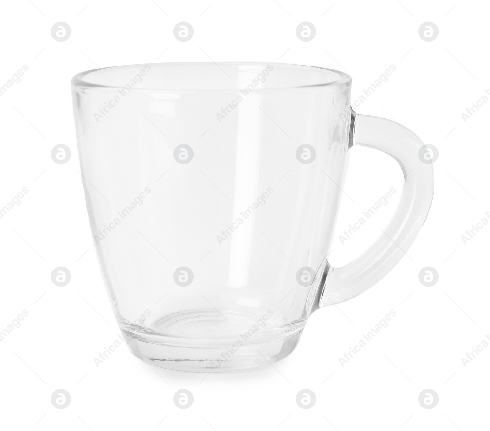 Photo of One clean glass cup isolated on white