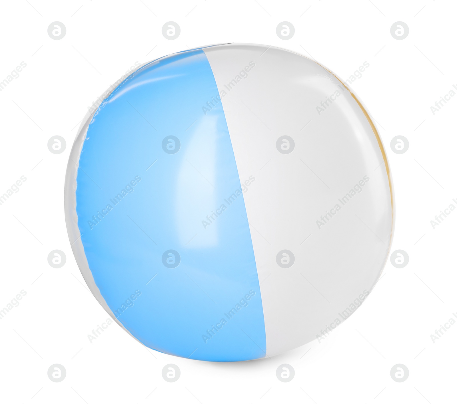 Photo of One colorful inflatable ball isolated on white