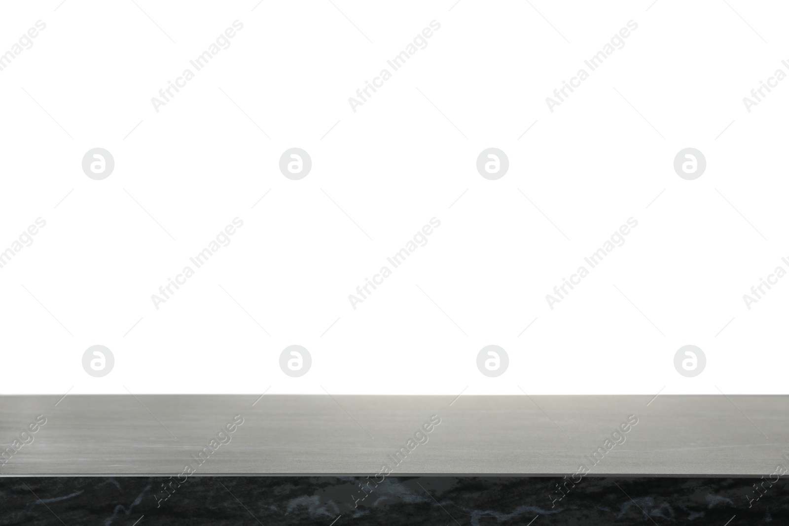 Photo of Empty stone surface against white background. Mockup for design