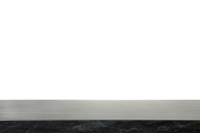 Empty stone surface against white background. Mockup for design