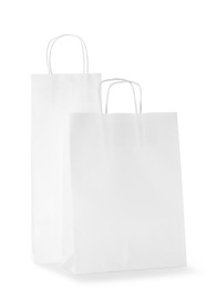 Two paper shopping bags isolated on white