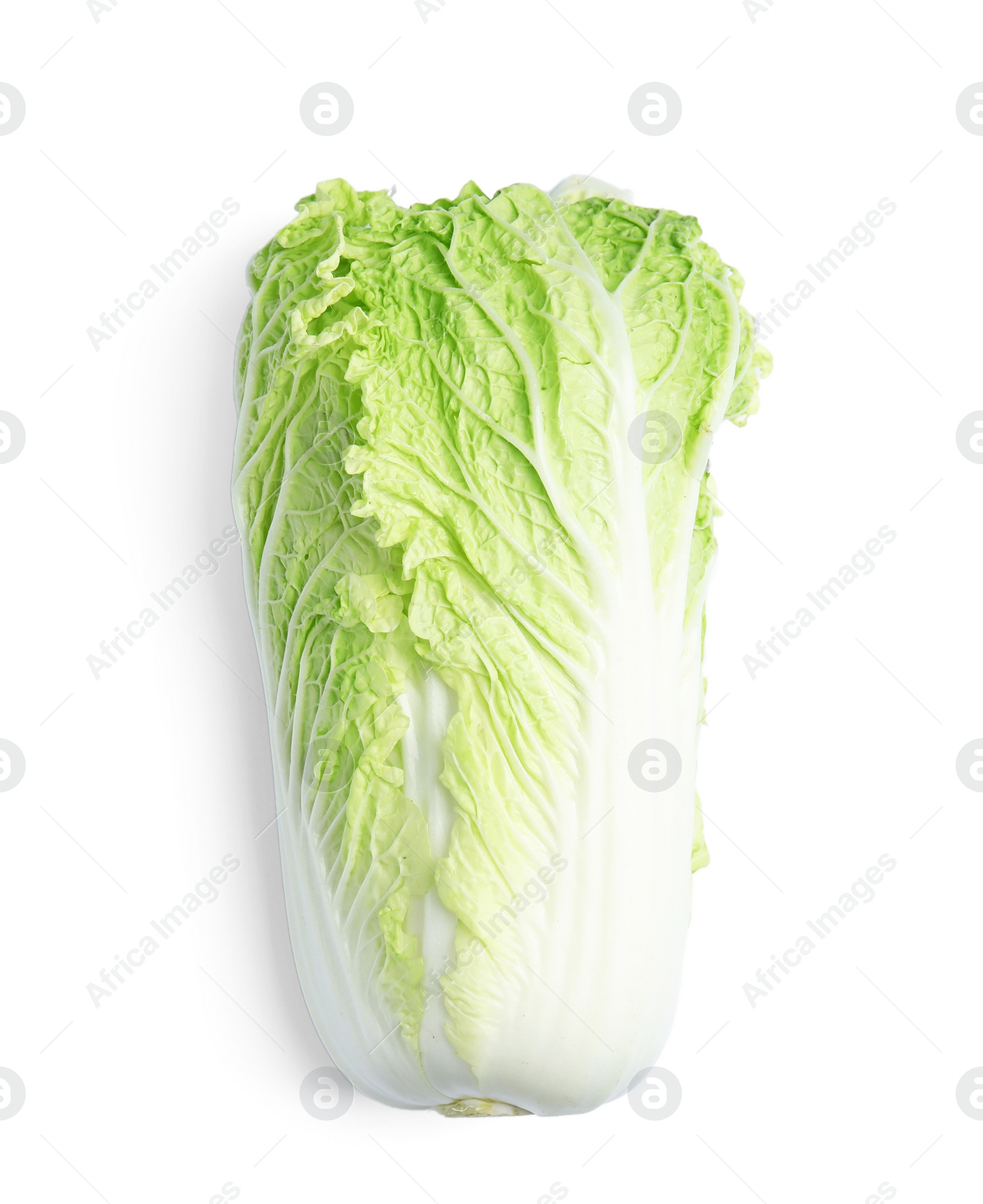 Photo of Fresh ripe cabbage on white background