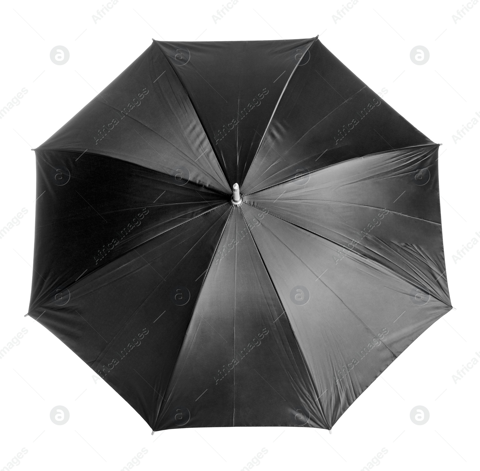 Photo of Beautiful open umbrella on white background