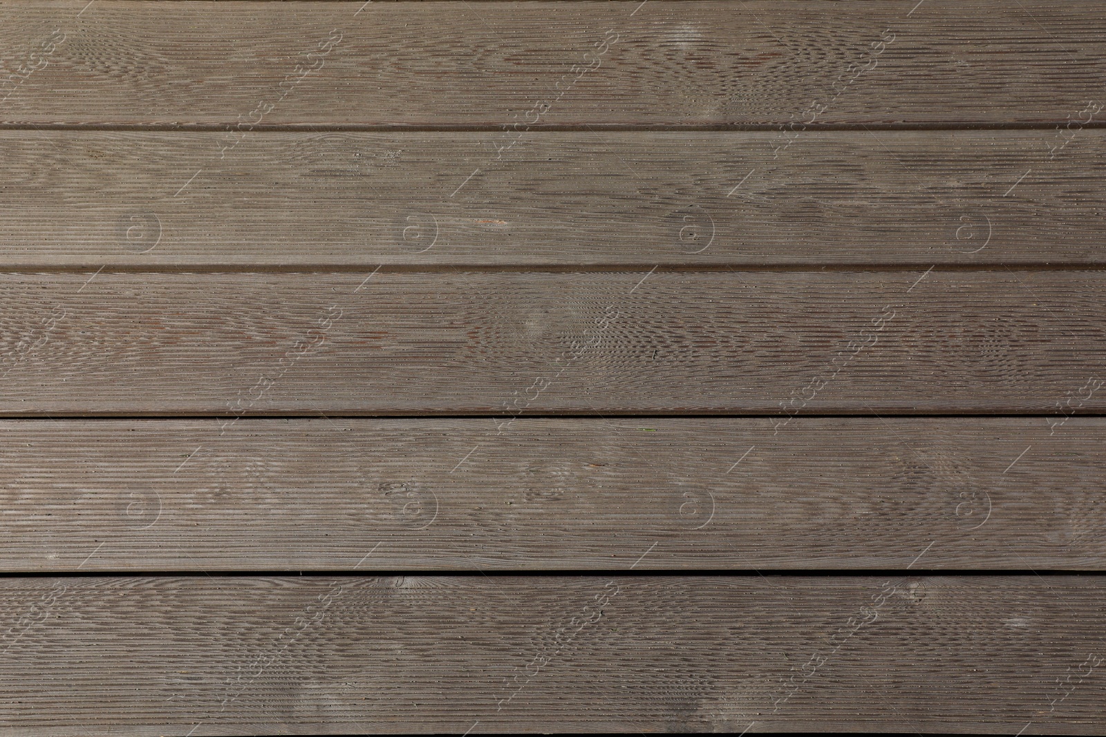 Photo of Texture of wooden terrace as background, top view