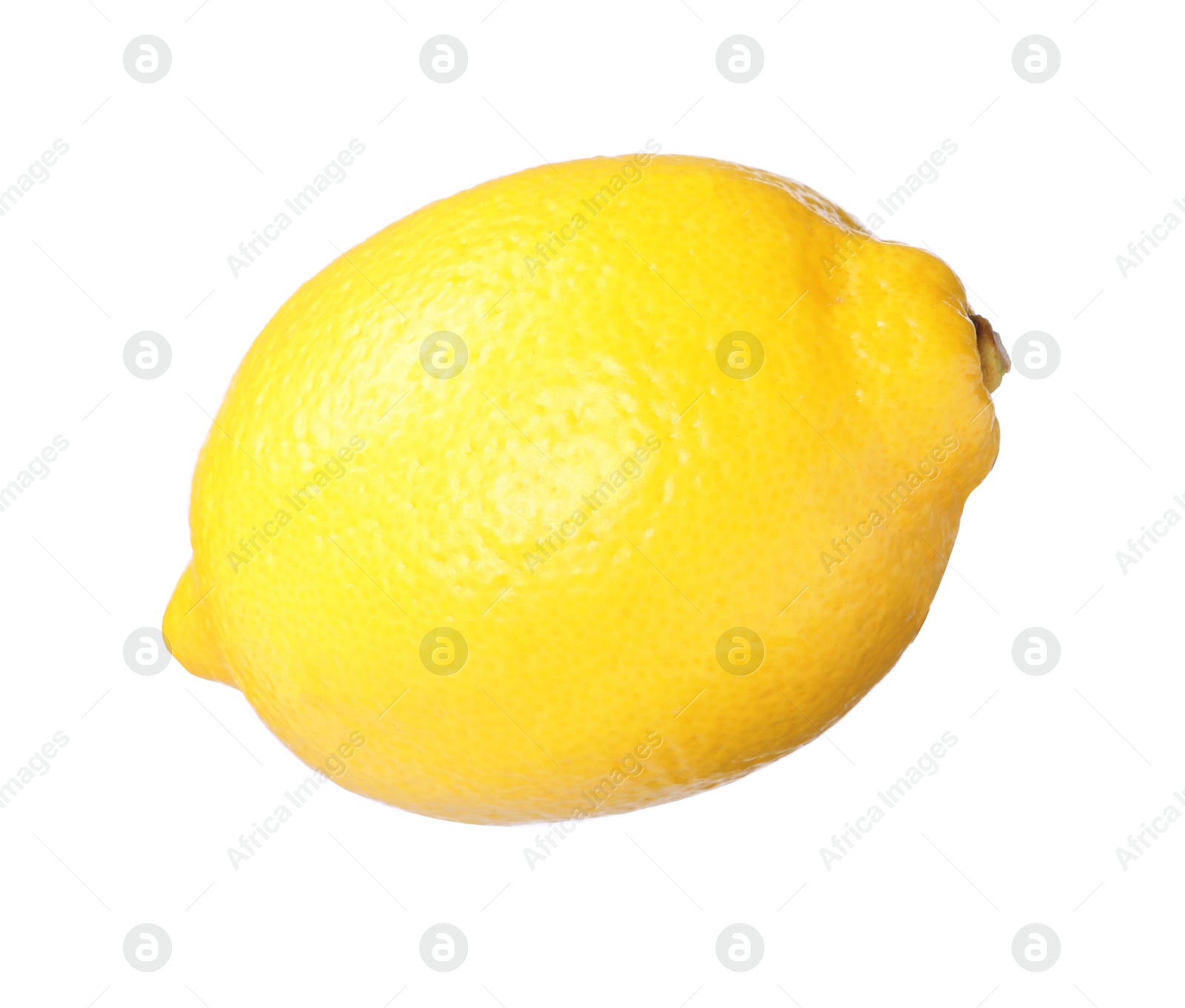 Photo of Citrus fruit. One fresh ripe lemon isolated on white