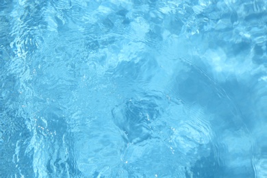 Photo of Swimming pool with clear water as background, closeup