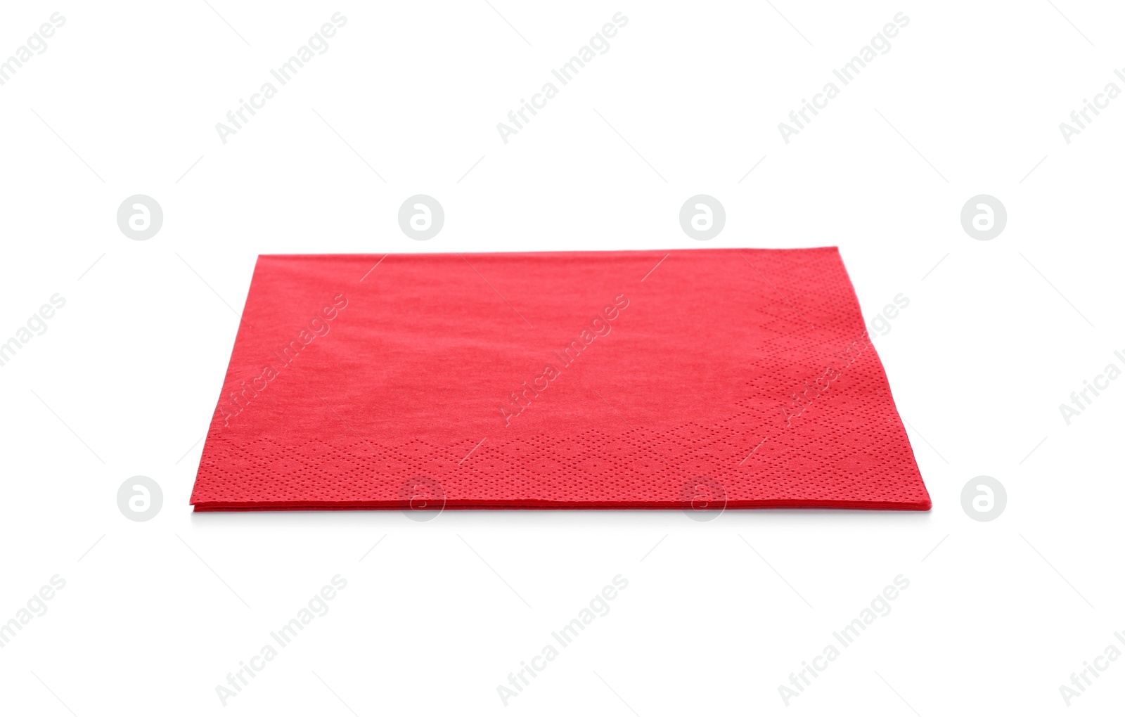 Photo of Clean paper napkin on white background. Personal hygiene