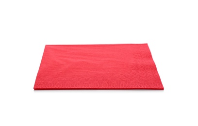 Photo of Clean paper napkin on white background. Personal hygiene