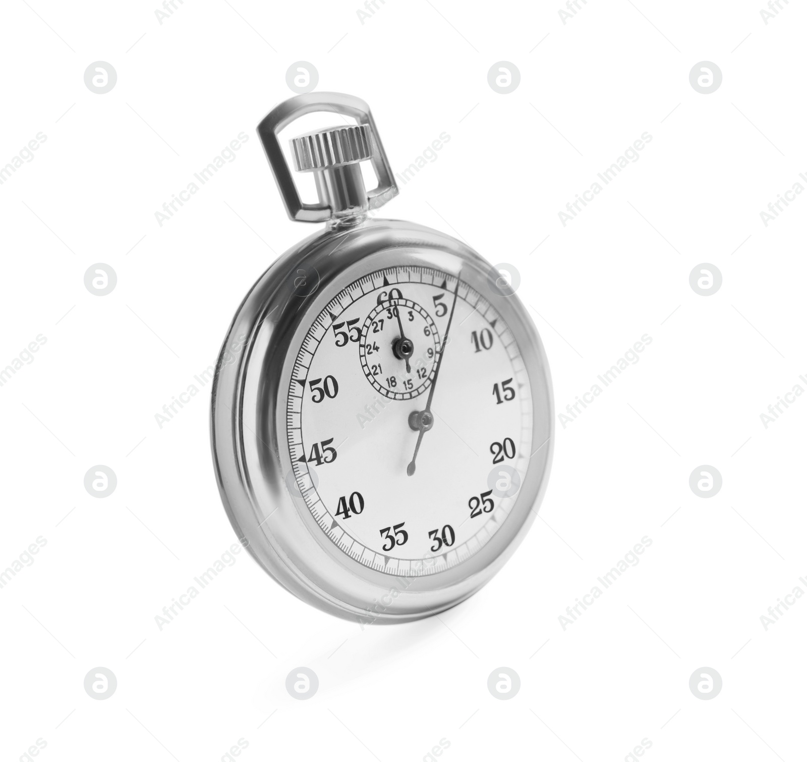 Photo of Vintage timer isolated on white. Measuring tool