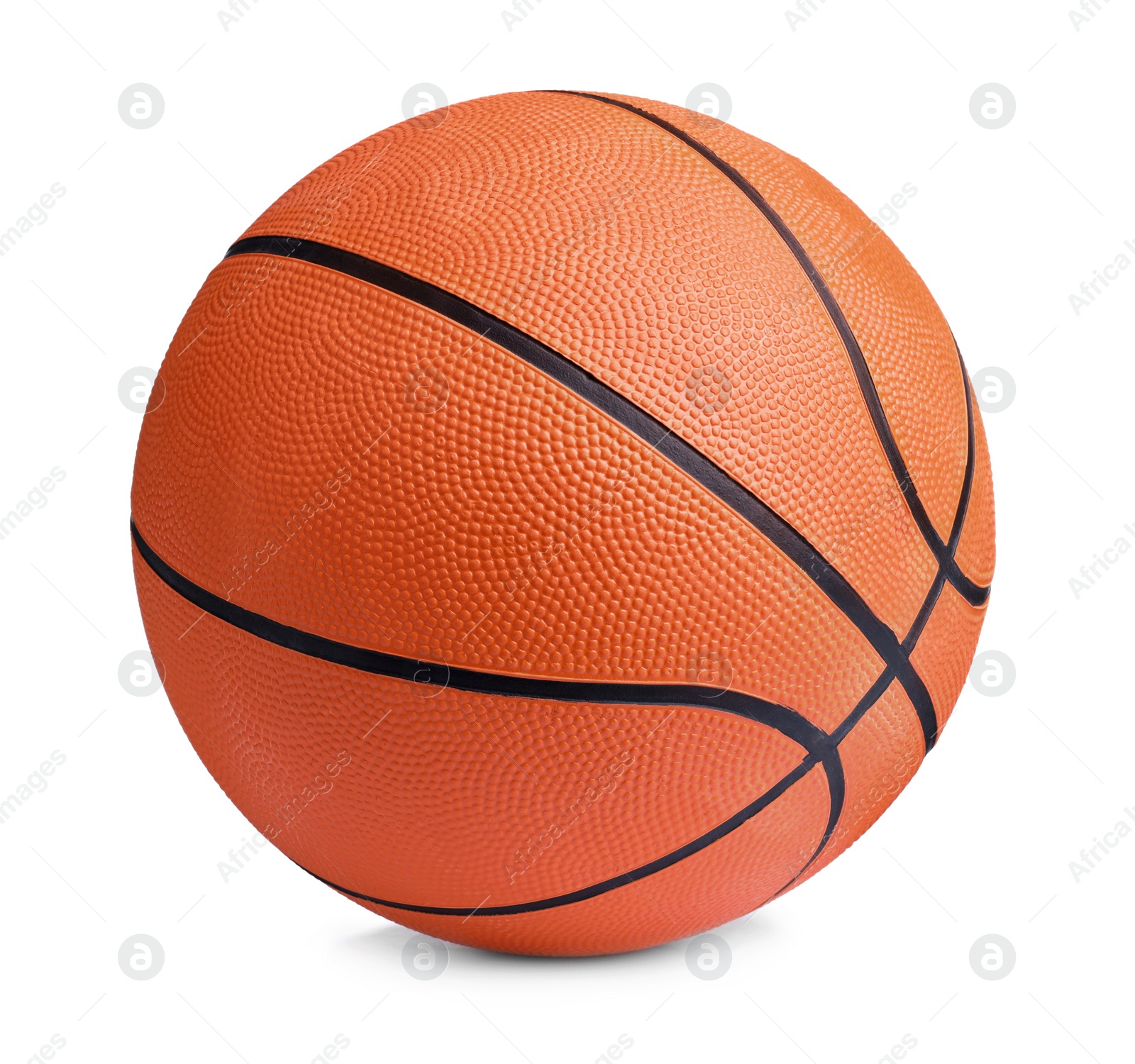 Photo of New orange basketball ball isolated on white